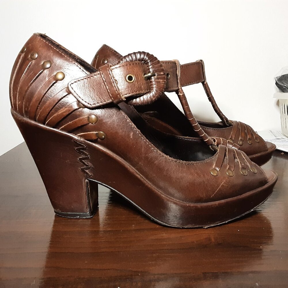 Shoes Frye, leather brown, 6.5 us